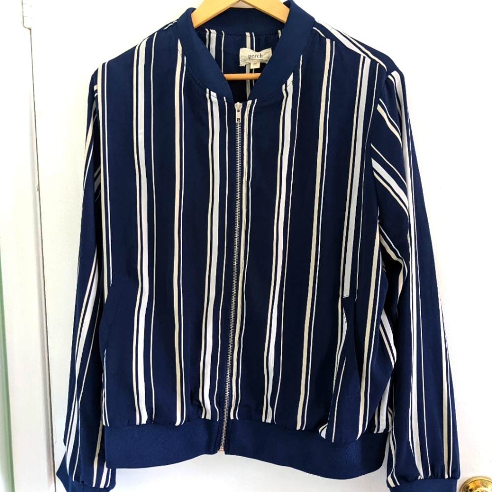 Striped Bomber Jacket